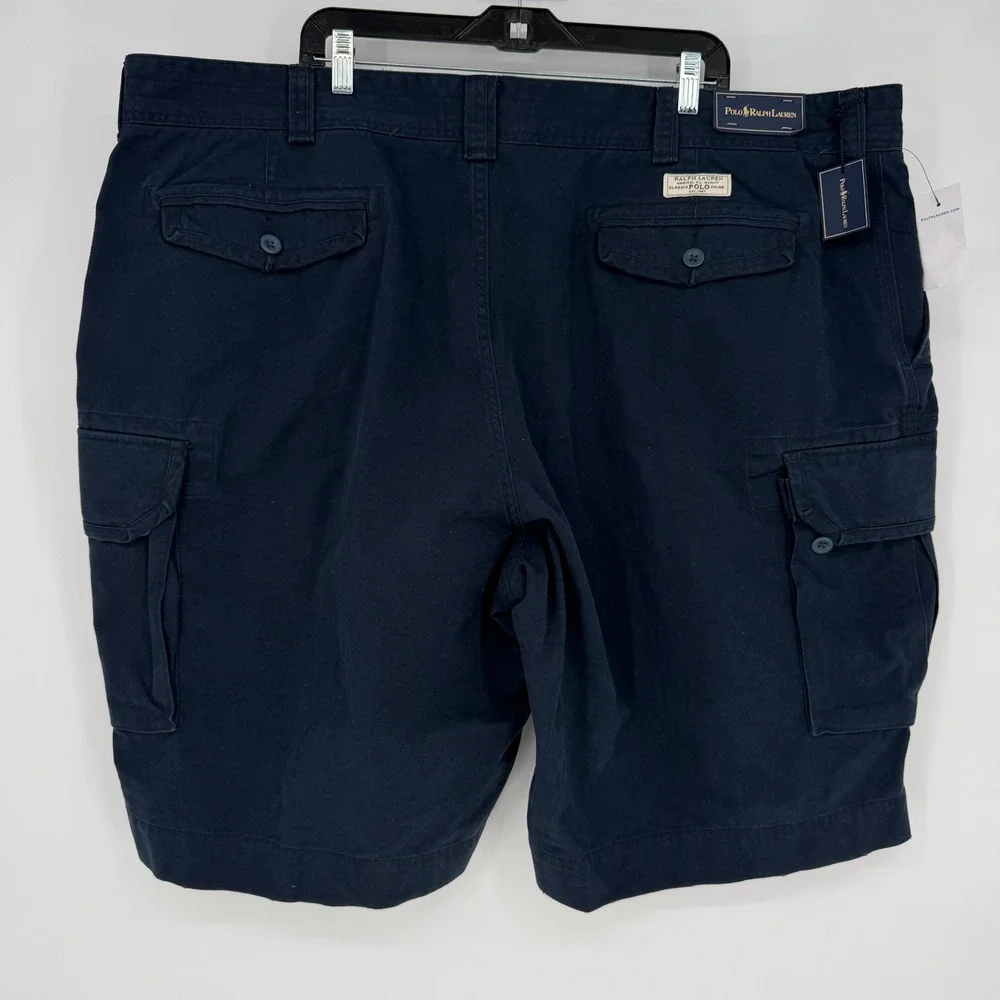 Polo Ralph Lauren Mens Big 50 Navy Blue Cotton Cargo Shorts 1354319BTAC NEW
